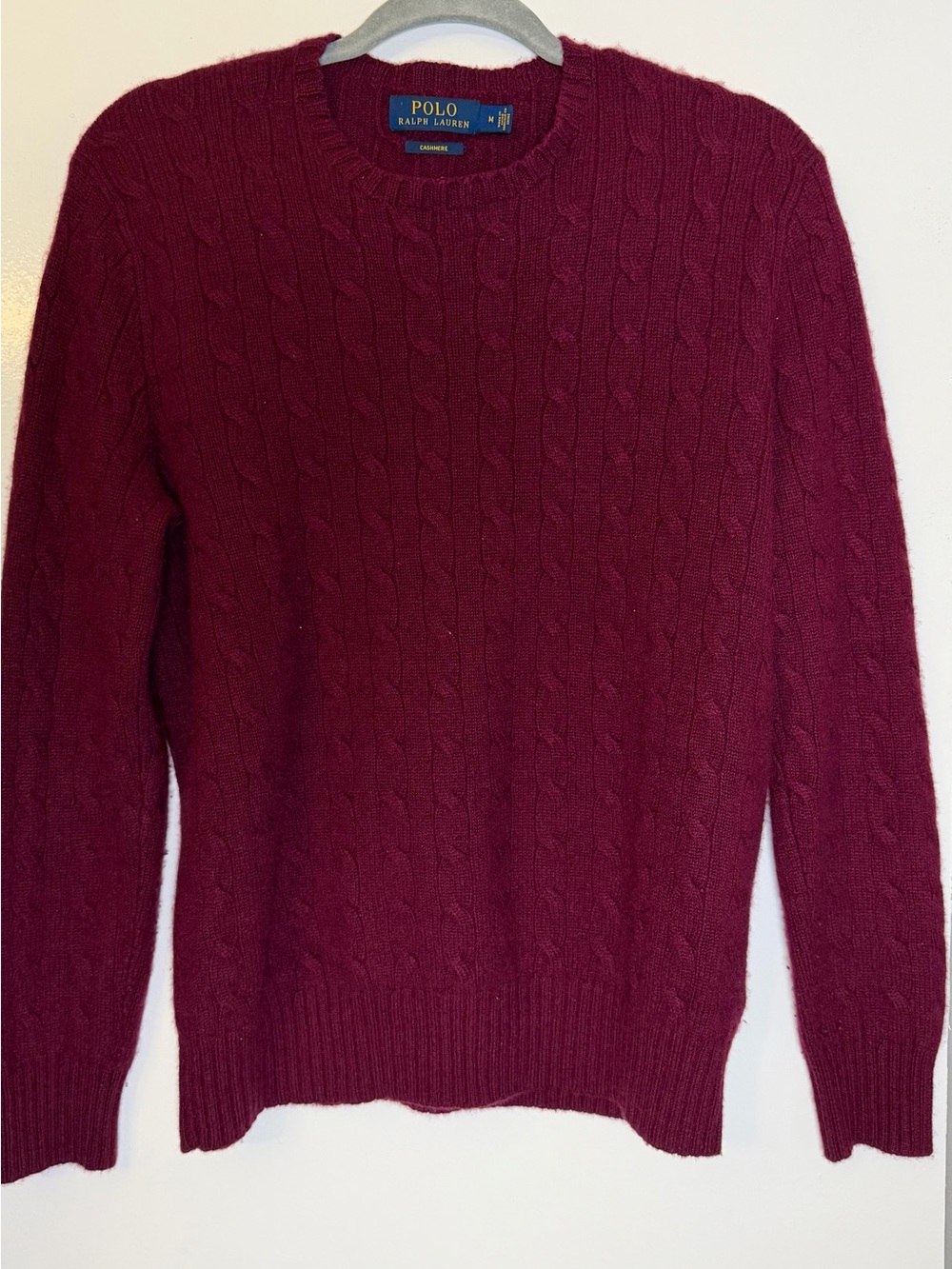 Polo by Ralph Lauren Men's Cable Crewneck Sweater - Deep Burgundy